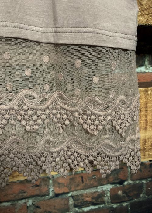 Magic In My Heart Lace Slip Dress Extender Mocha-------Sale