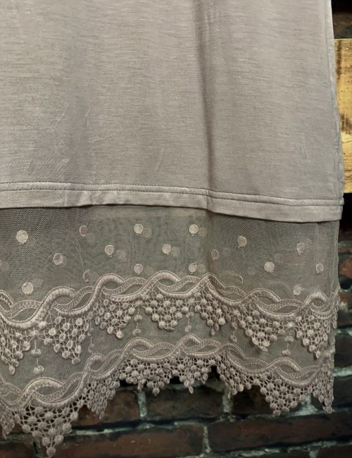 Magic In My Heart Lace Slip Dress Extender Mocha-------Sale