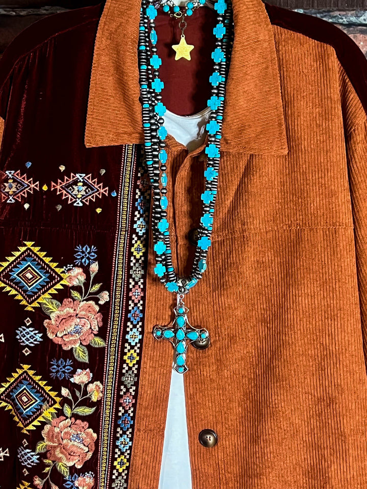 16-26  SIZE - VELVET & CORDUROY SHIRT-------SALE