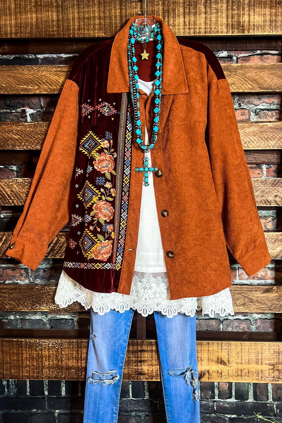 16-26  SIZE - VELVET & CORDUROY SHIRT-------SALE