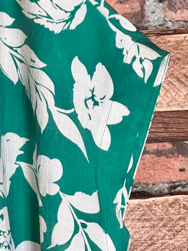 BLOUSE IN GREEN & WHITE------------SALE