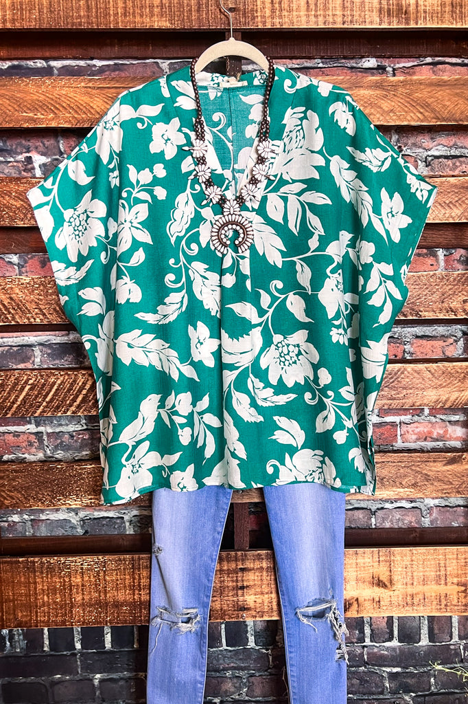 BLOUSE IN GREEN & WHITE------------SALE