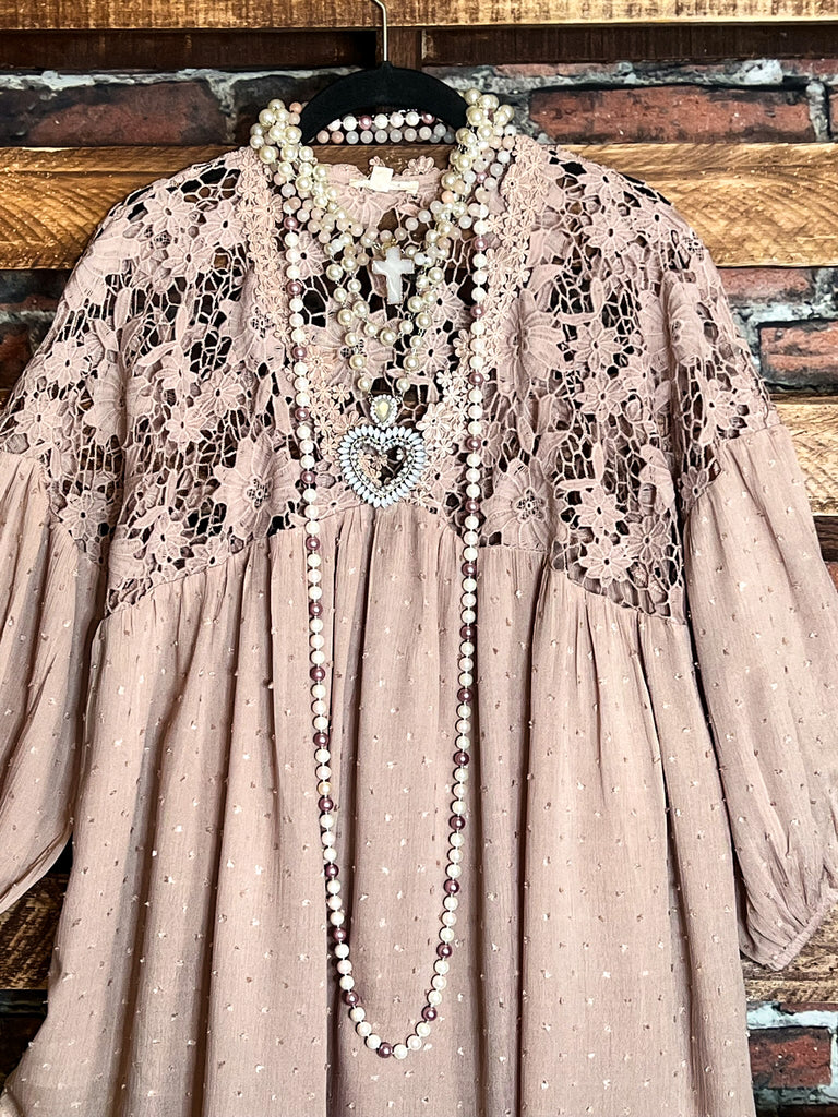 Lace Blouse in Mauve -------- Sale