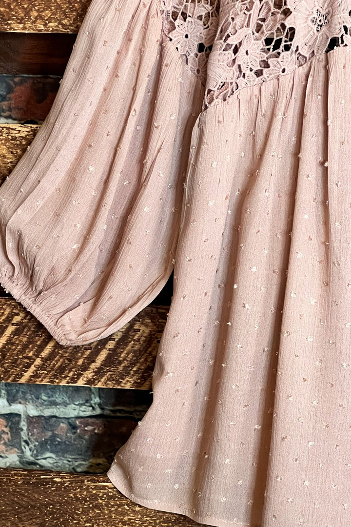 Lace Blouse in Mauve -------- Sale