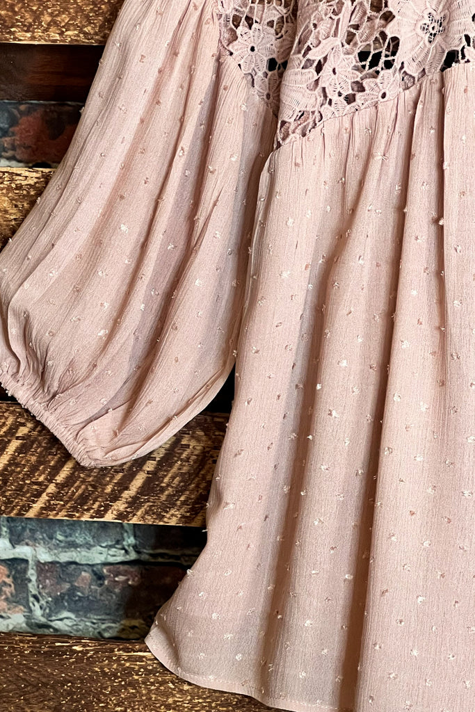 Lace Blouse in Mauve -------- Sale