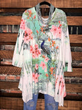 CRYSTAL TUNIC IN IVORY & MULTI-COLOR