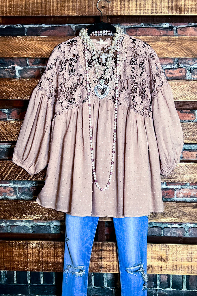Lace Blouse in Mauve -------- Sale