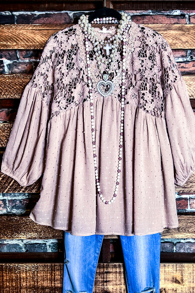 Lace Blouse in Mauve -------- Sale