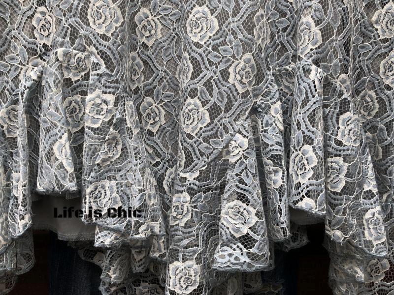BEAUTIFUL MUSE LACE SLEEVELESS DRESS IN GRAY