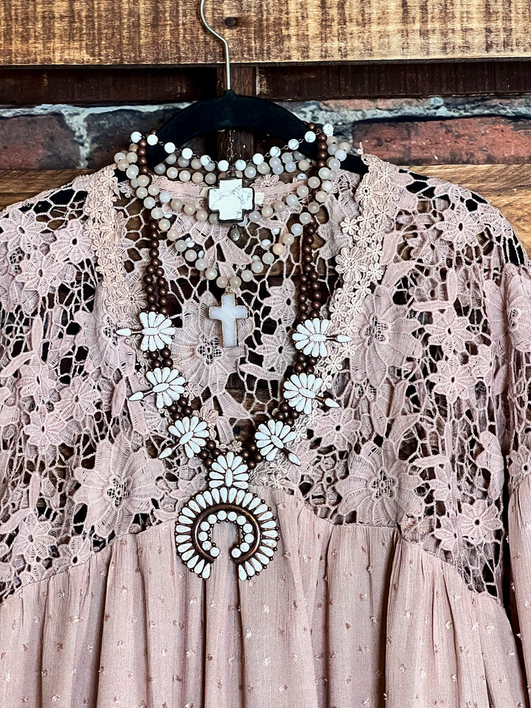Lace Blouse in Mauve -------- Sale