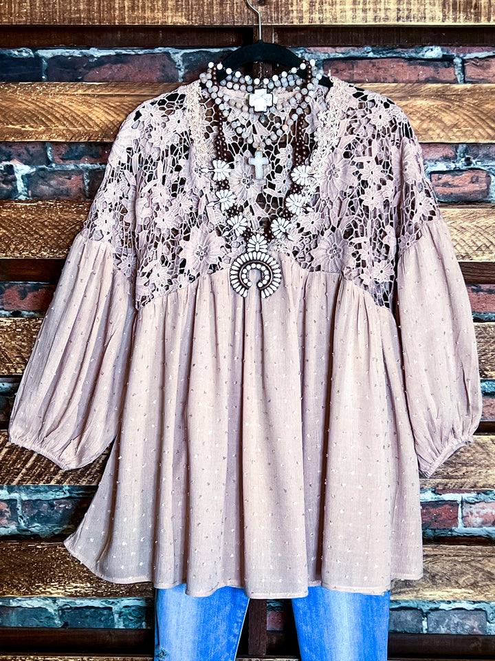 Lace Blouse in Mauve -------- Sale