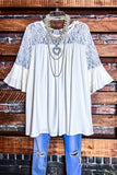 UNFORGETTABLE BEAUTY LACE TUNIC IN WHITE