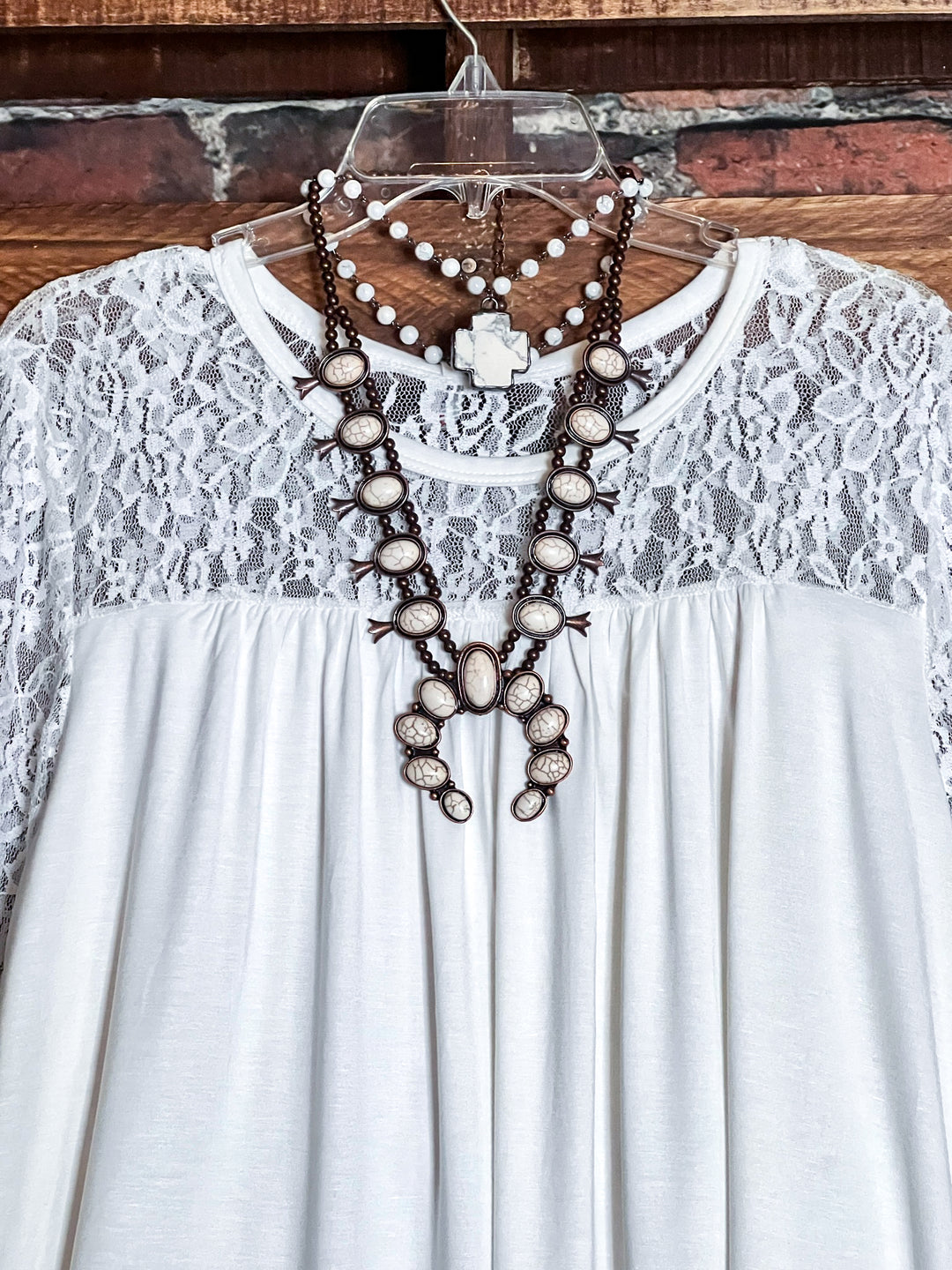 UNFORGETTABLE BEAUTY WHITE LACE TUNIC