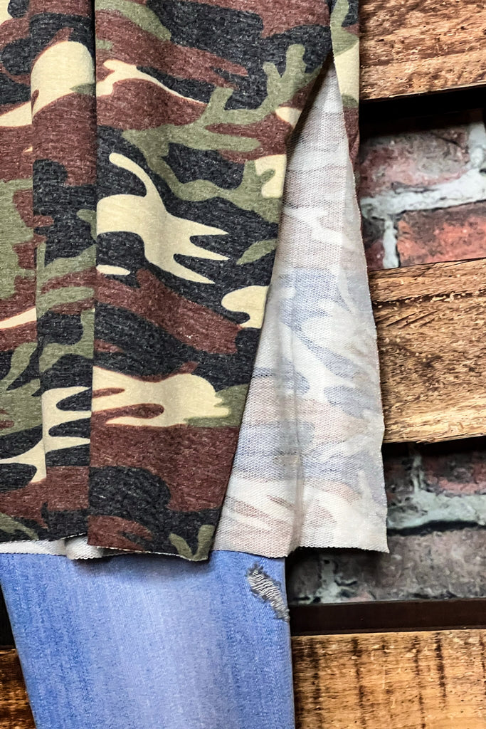 Running Wild For You Camo Tunic in Brown & Olive