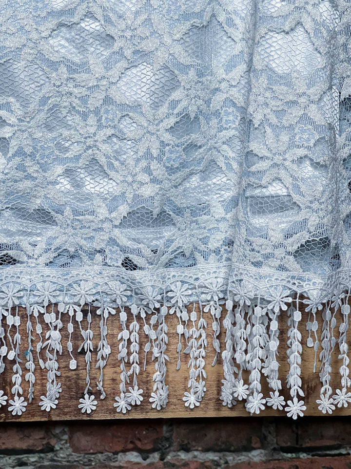 SMALL SZ --- Lace Dress in Light Blue & White --------- Sale