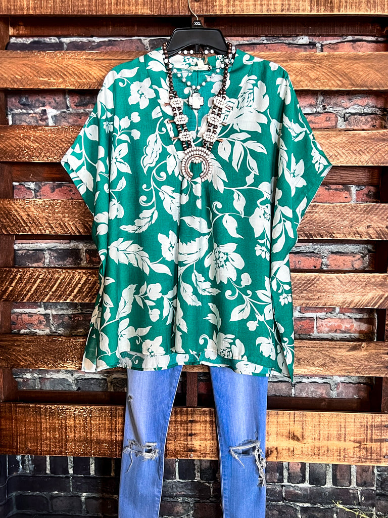 BLOUSE IN GREEN & WHITE------------SALE