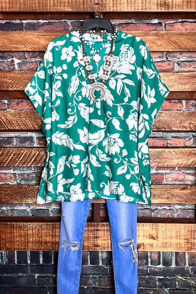 BLOUSE IN GREEN & WHITE------------SALE
