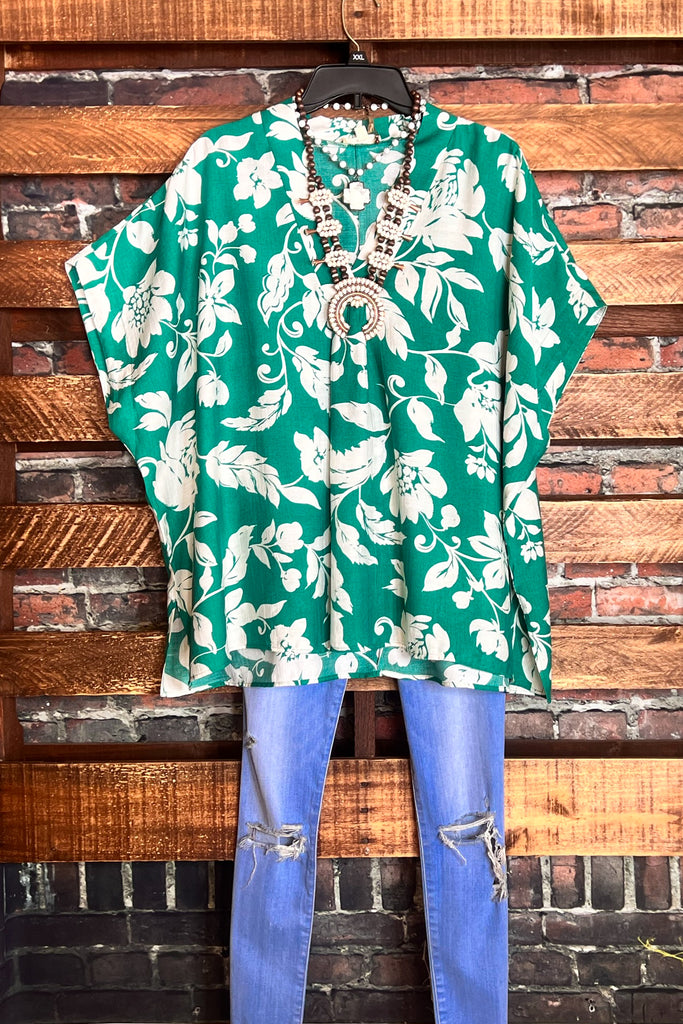BLOUSE IN GREEN & WHITE------------SALE