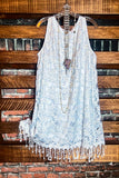 Lace Dress in Light Blue & White
