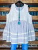 100 % COTTON BABYDOLL TOP IN NATURAL & VIOLET------SALE