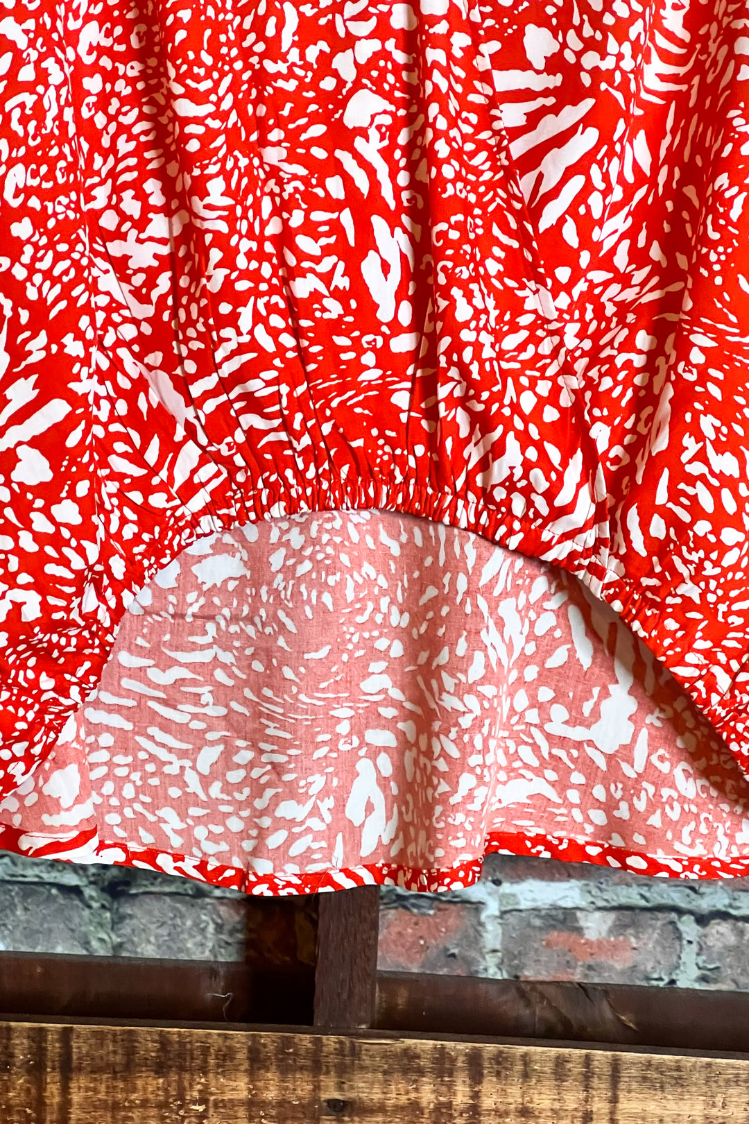 18-20 SIZE- LEOPARD PRINT TOP IN ORANGE --------- SALE