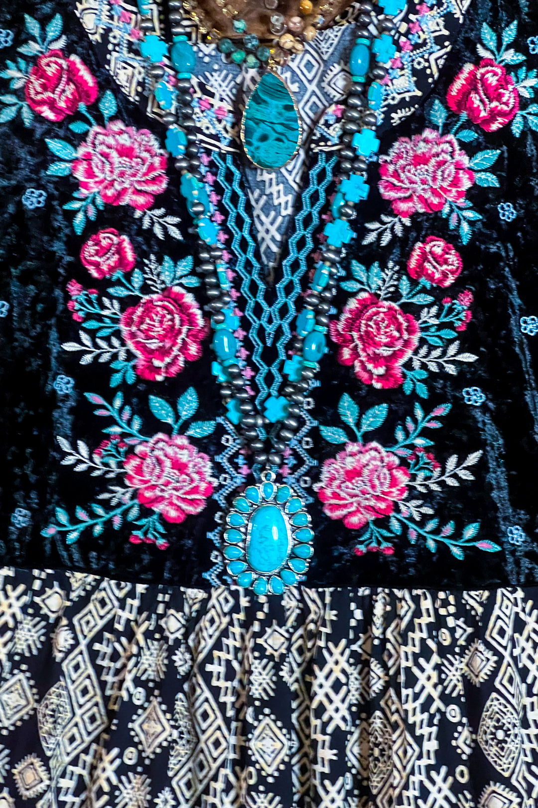 Velvet Embroidered top---------Sale