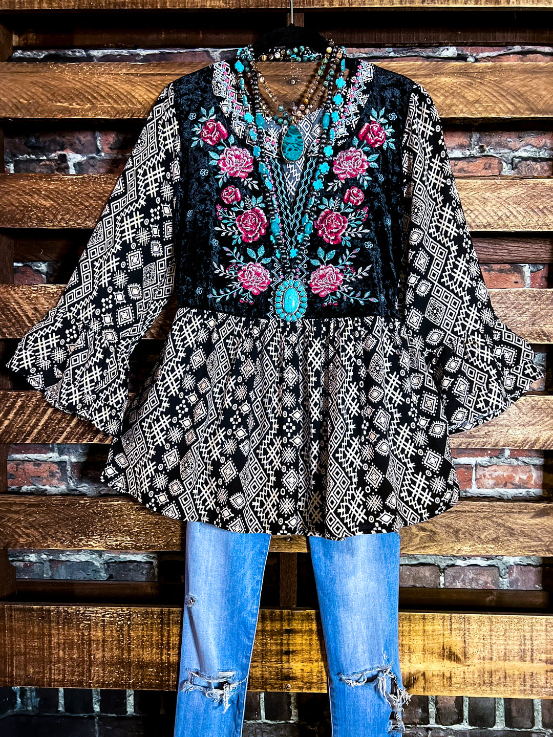 Velvet Embroidered top---------Sale