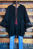 DARLING OF MINE LACE SLEEVE TOP IN BLACK