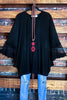 DARLING OF MINE LACE SLEEVE TOP IN BLACK