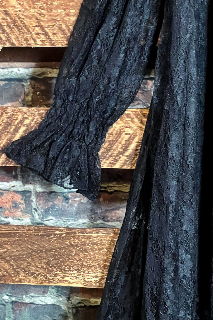 LOVE OF MY LIFE BLACK LACE TUNIC LAYERED