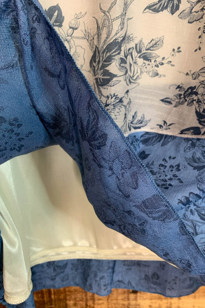 Dress In Beige & Blue 6-10 Size --------Sale