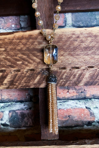 VICTORIAN CROSS CRYSTAL NECKLACE