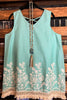 MINT EMBROIDERED TOP------sale