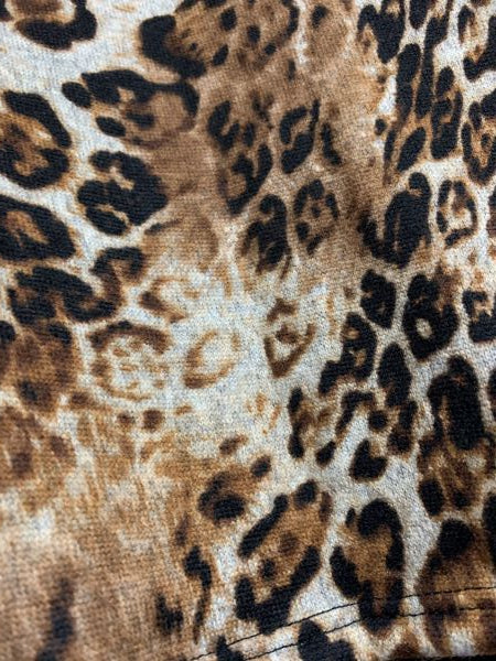 FOR YOUR LOVE ONLY RUFFLE SLEEVE SWEATER TUNIC IN LEOPARD------------sale