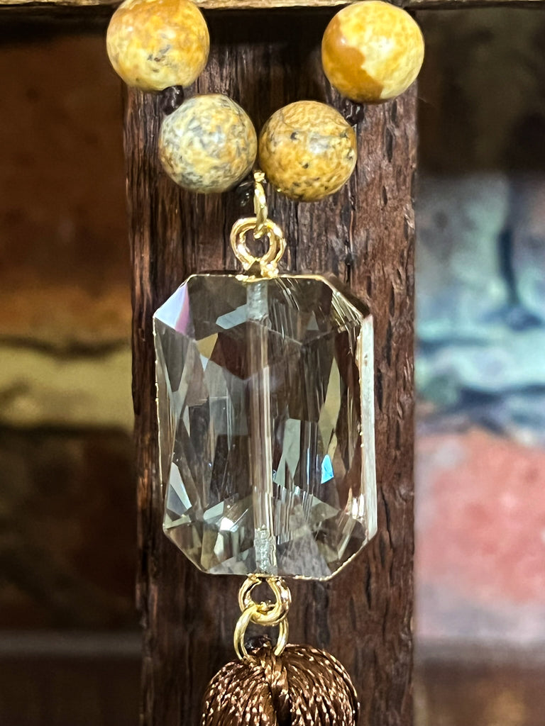 SUNRISE CRYSTAL PENDANT & NATURAL STONE NECKLACE