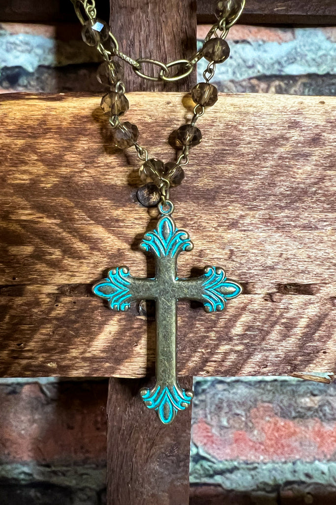 Vintage Victorian Inspired Cross Layered Necklace