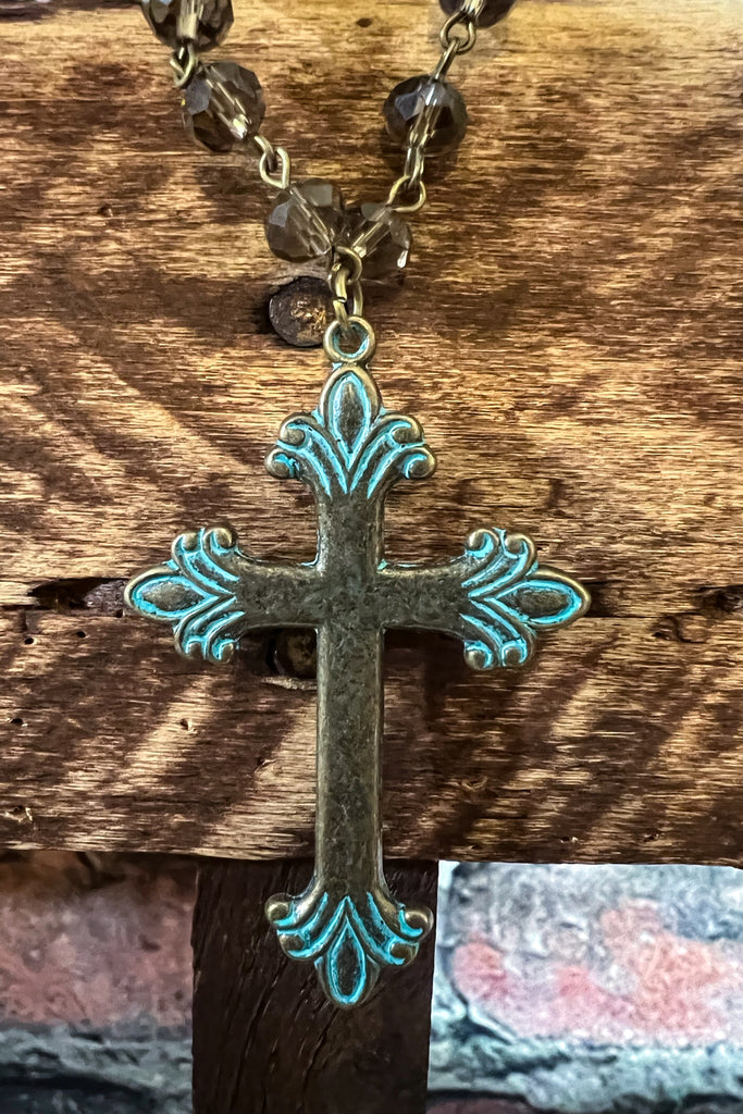 Vintage Victorian Inspired Cross Layered Necklace