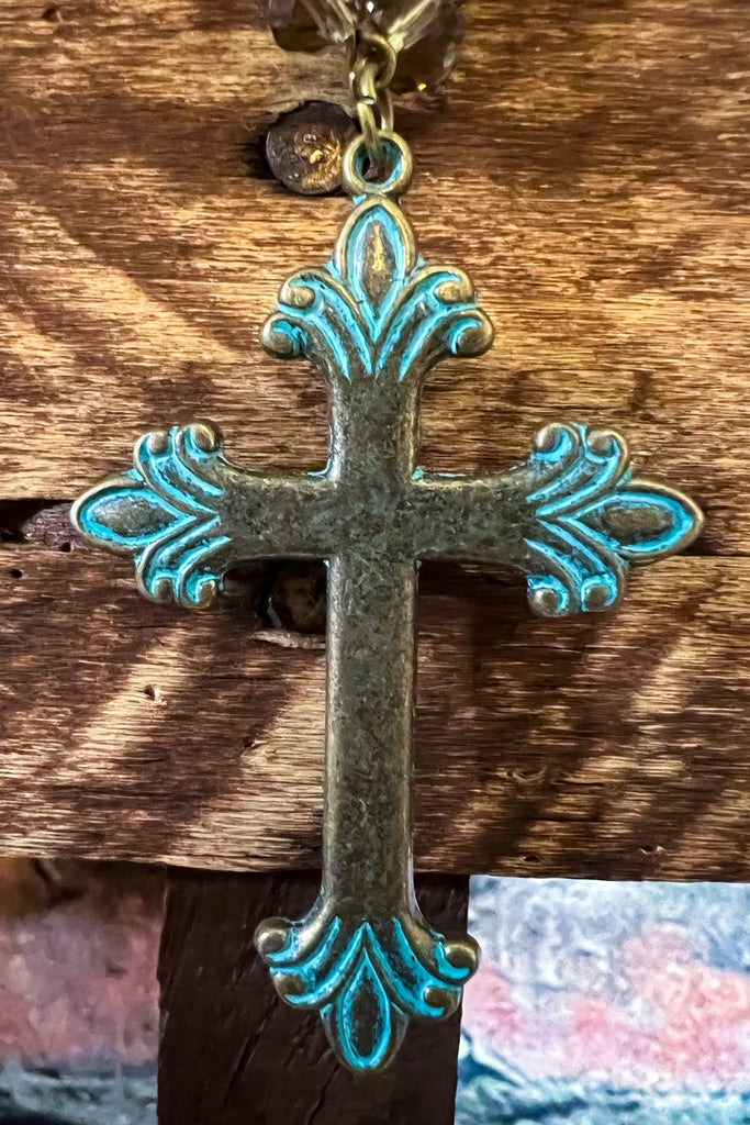 Vintage Victorian Inspired Cross Layered Necklace