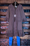 BROWN MOCHA LACE DRESS-----SALE