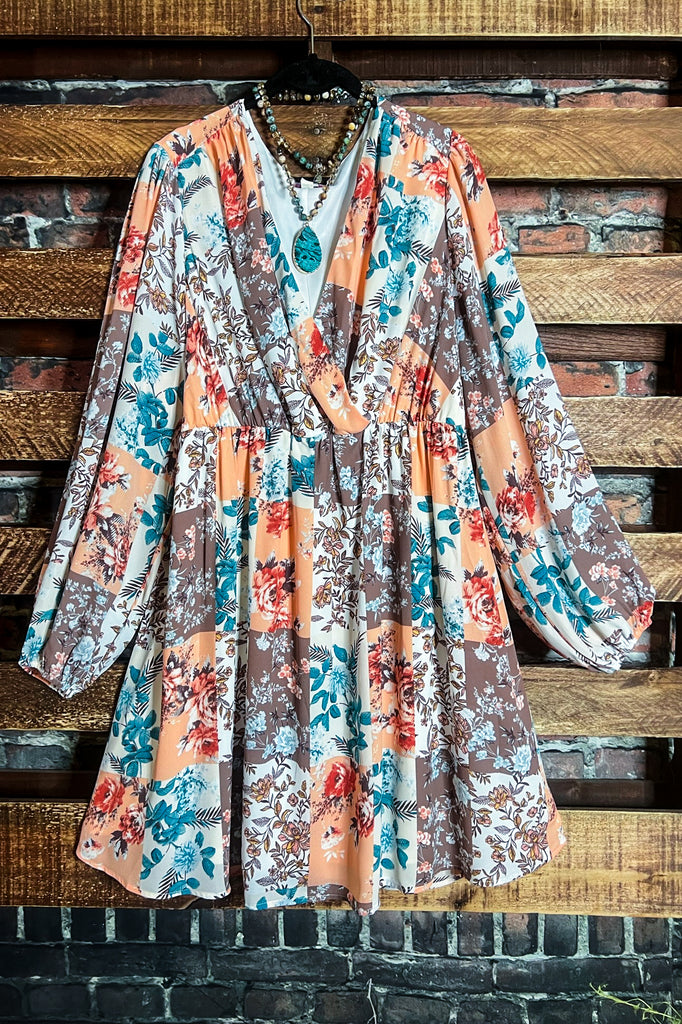 DRESS MULTI-COLOR FLORAL PLUS SIZE ----------SALE