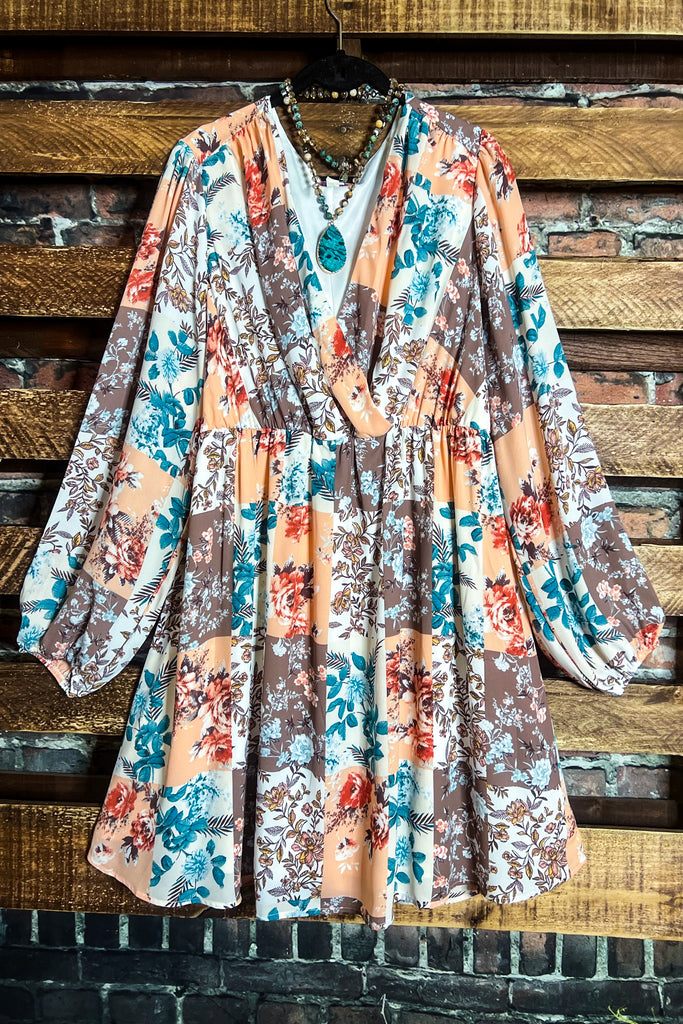 DRESS MULTI-COLOR FLORAL PLUS SIZE ----------SALE