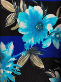 PRETTY FIELDS OF FLOWERS DRESS TUNIC IN TURQUOISE---------SALE
