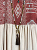 BURGUNDY & MULTI-COLOR DRESS