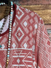 BURGUNDY & MULTI-COLOR DRESS