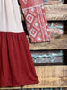 BURGUNDY & MULTI-COLOR DRESS