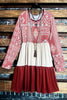 BURGUNDY & MULTI-COLOR DRESS
