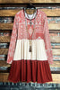 BURGUNDY & MULTI-COLOR DRESS
