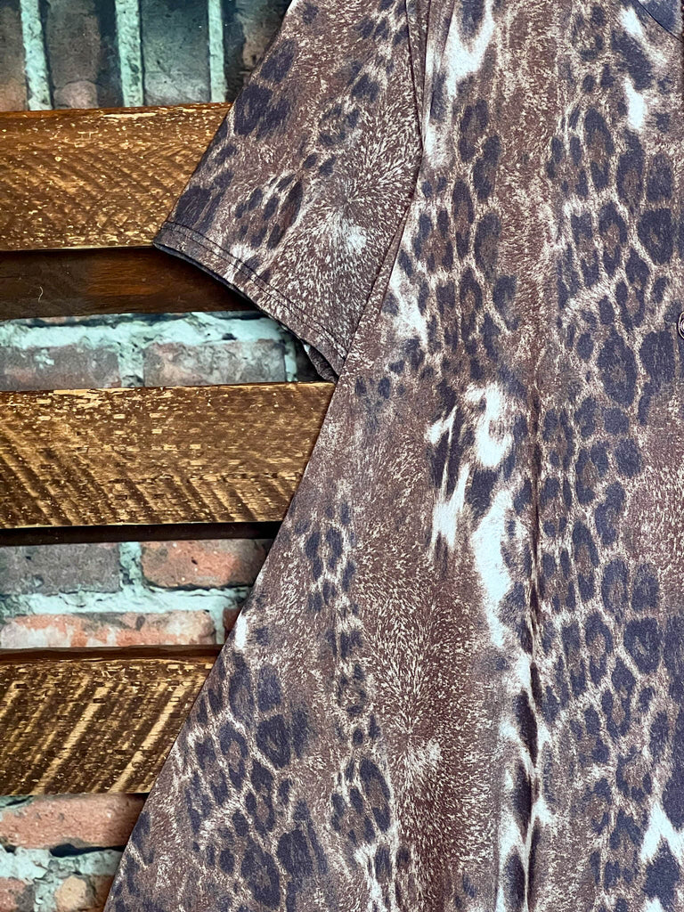 WILD AND FREE ANIMAL PRINT BROWN & MOCHA 3X 4X 5X TUNIC