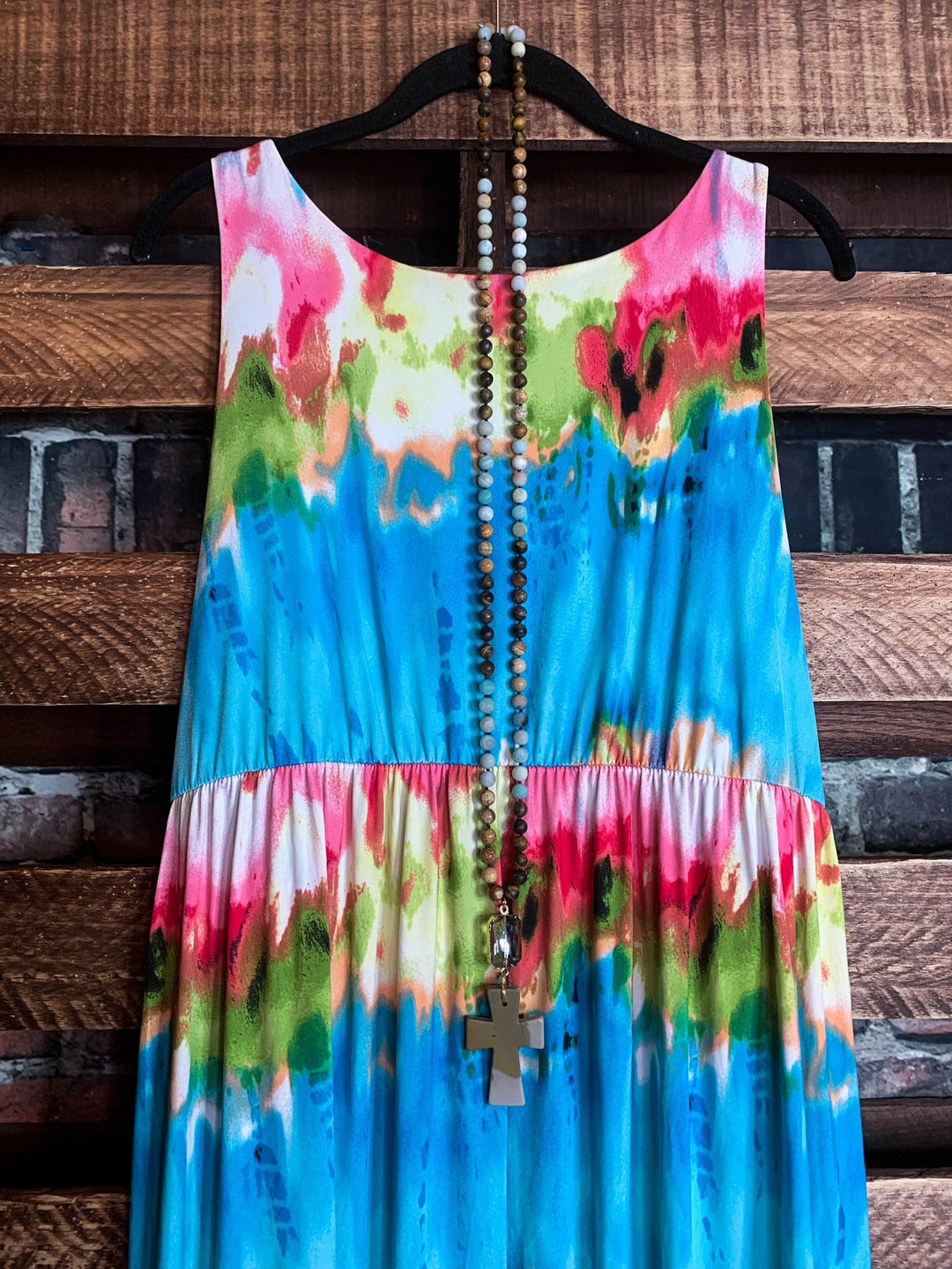 RAINBOW TIE DYE MAXI DRESS MULTI - COLOR--------SALE