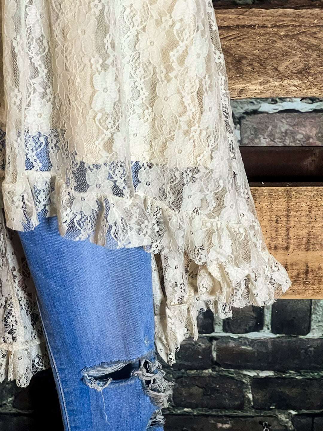 Perfect & Fab Timeless Natural Lace Tunic Dress